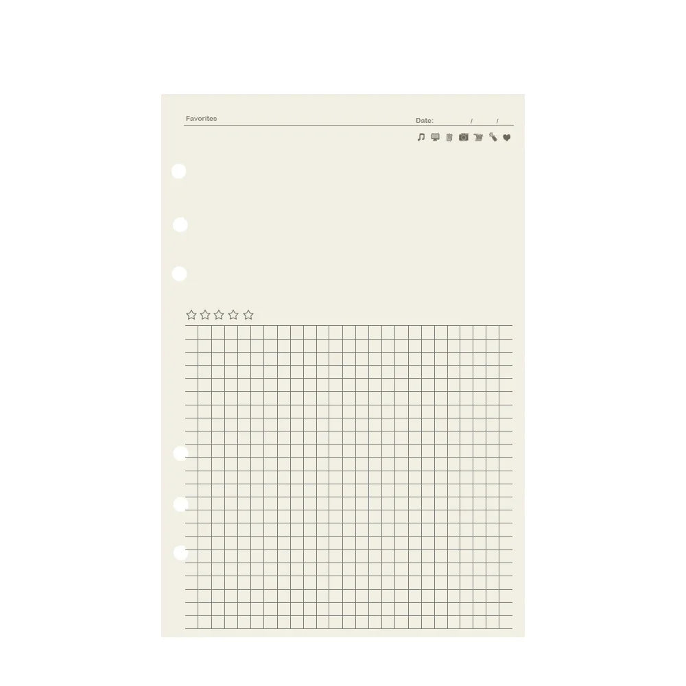 Loose Leaf Notebook Refill Paper Set