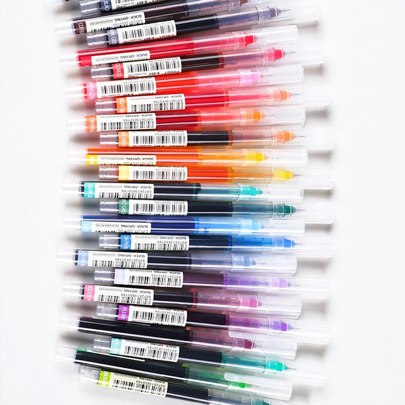 10-Color Gel Pen Set – Quick-Drying 0.5mm Rollerball Pens