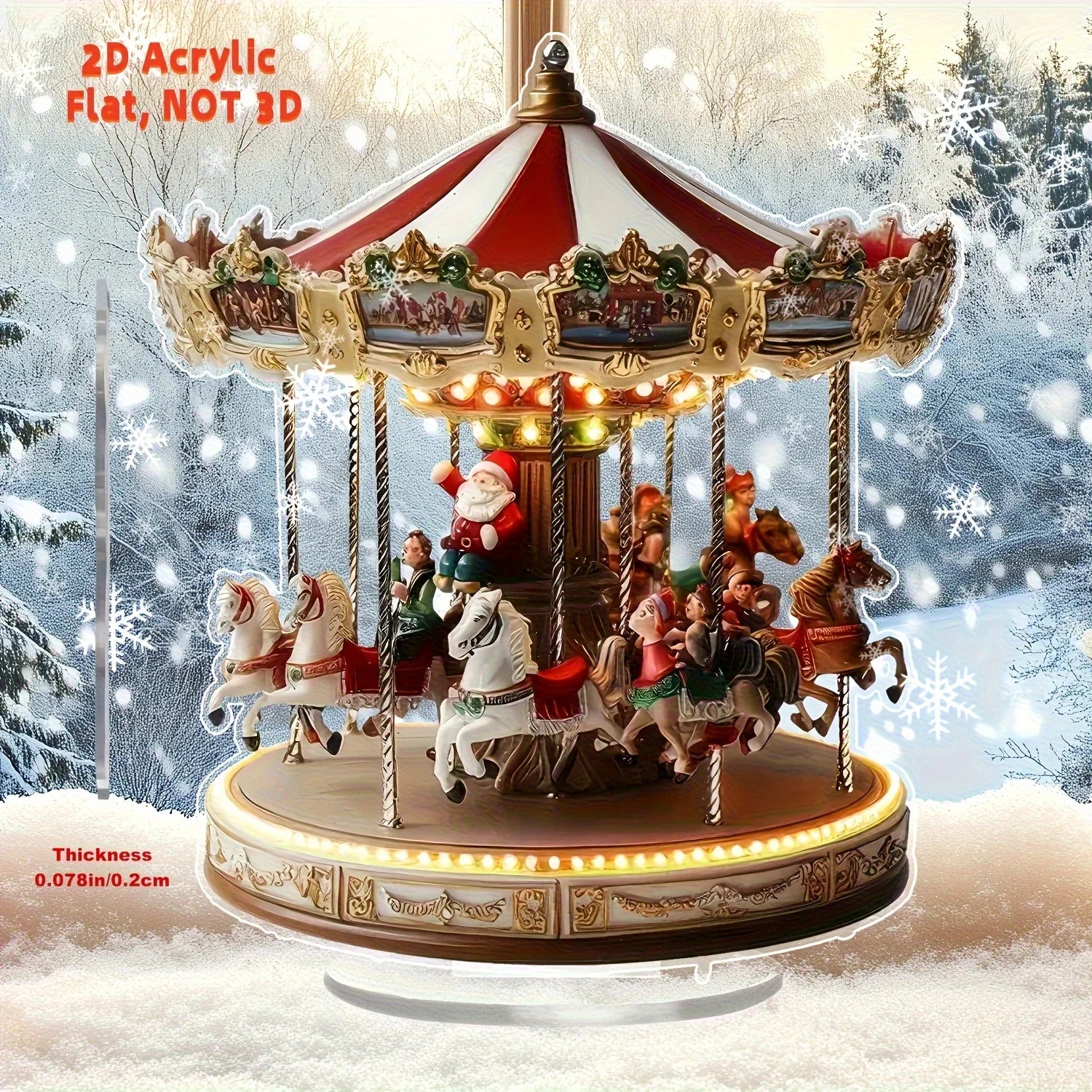 Christmas Merry Carousel Decoration