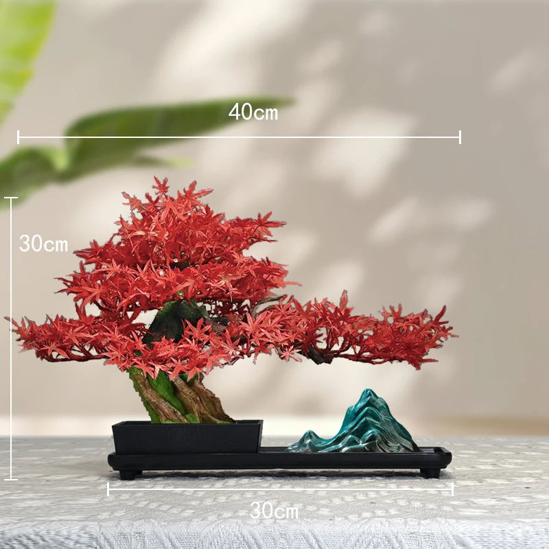 Simulated Welcome Pine Bonsai Ornament