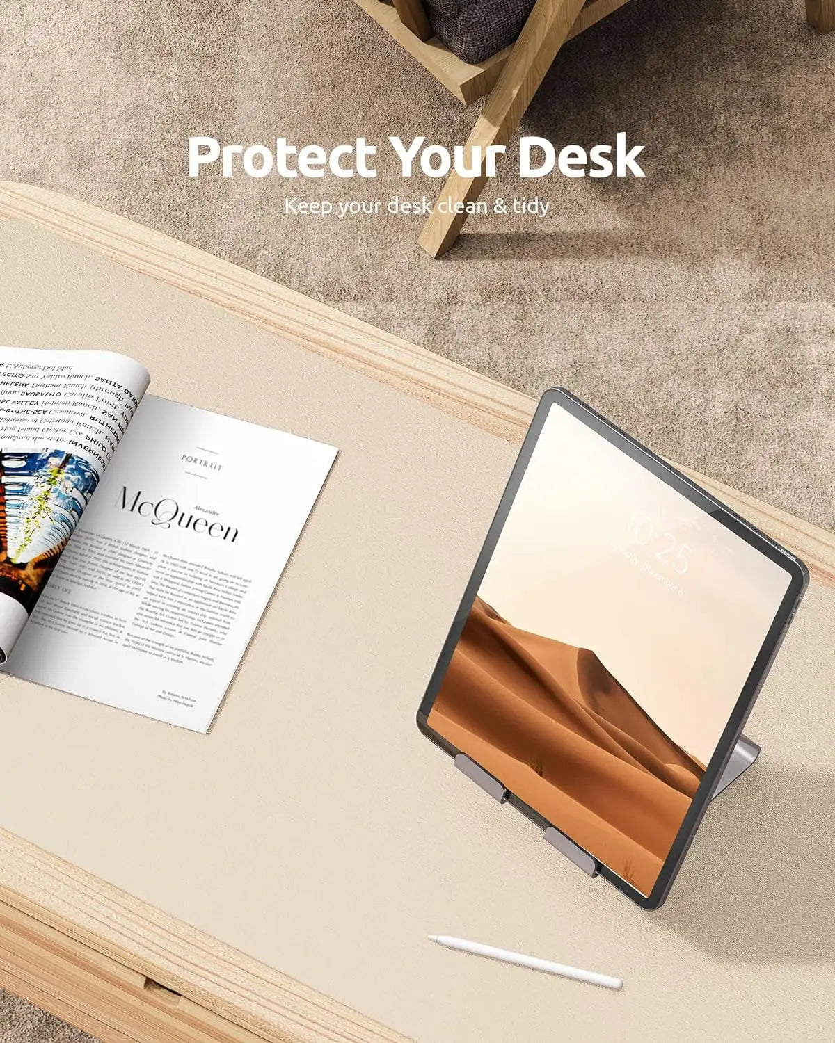 Large PU Leather Desk Pad Protector