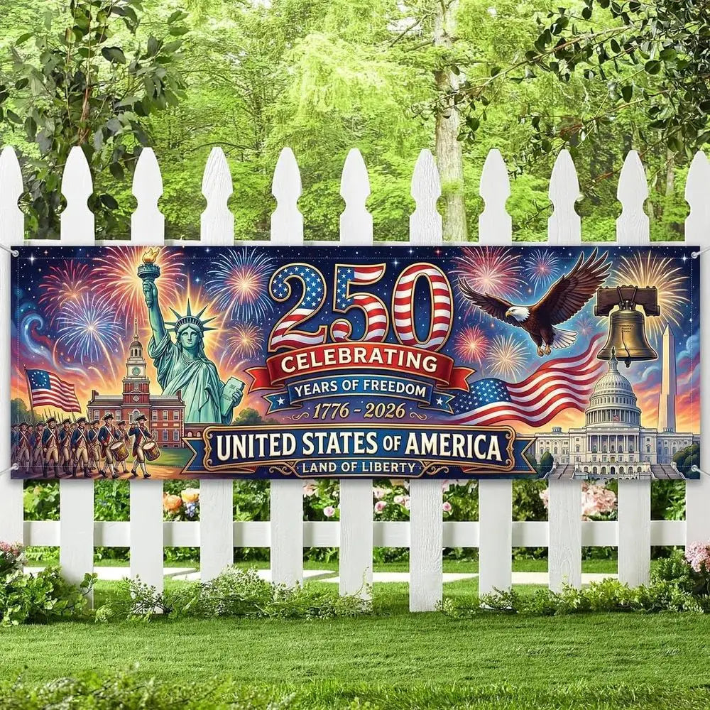250th Anniversary USA 4th of July Patriotic Flag