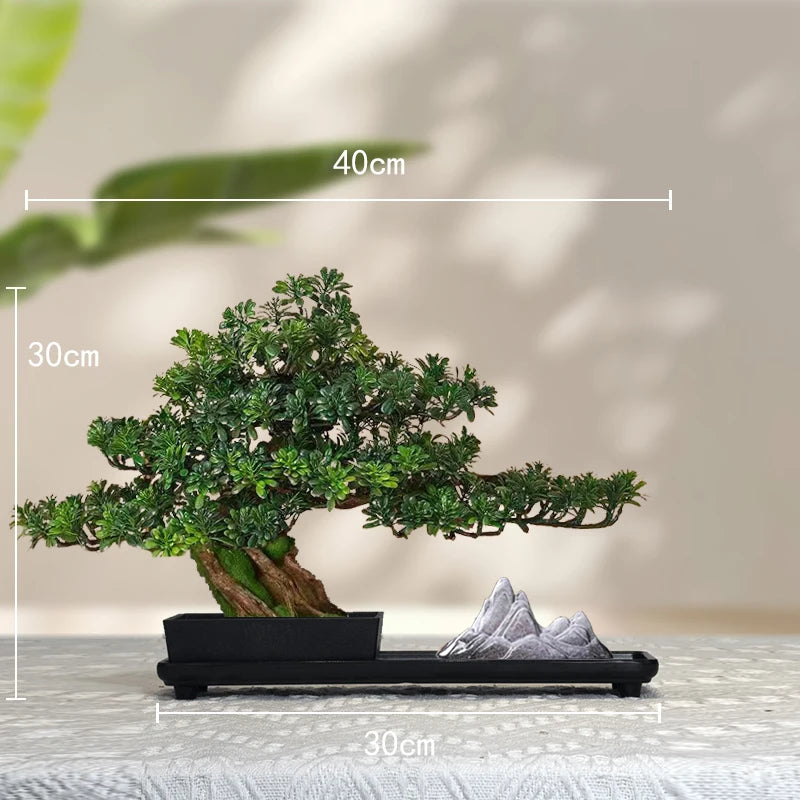 Simulated Welcome Pine Bonsai Ornament