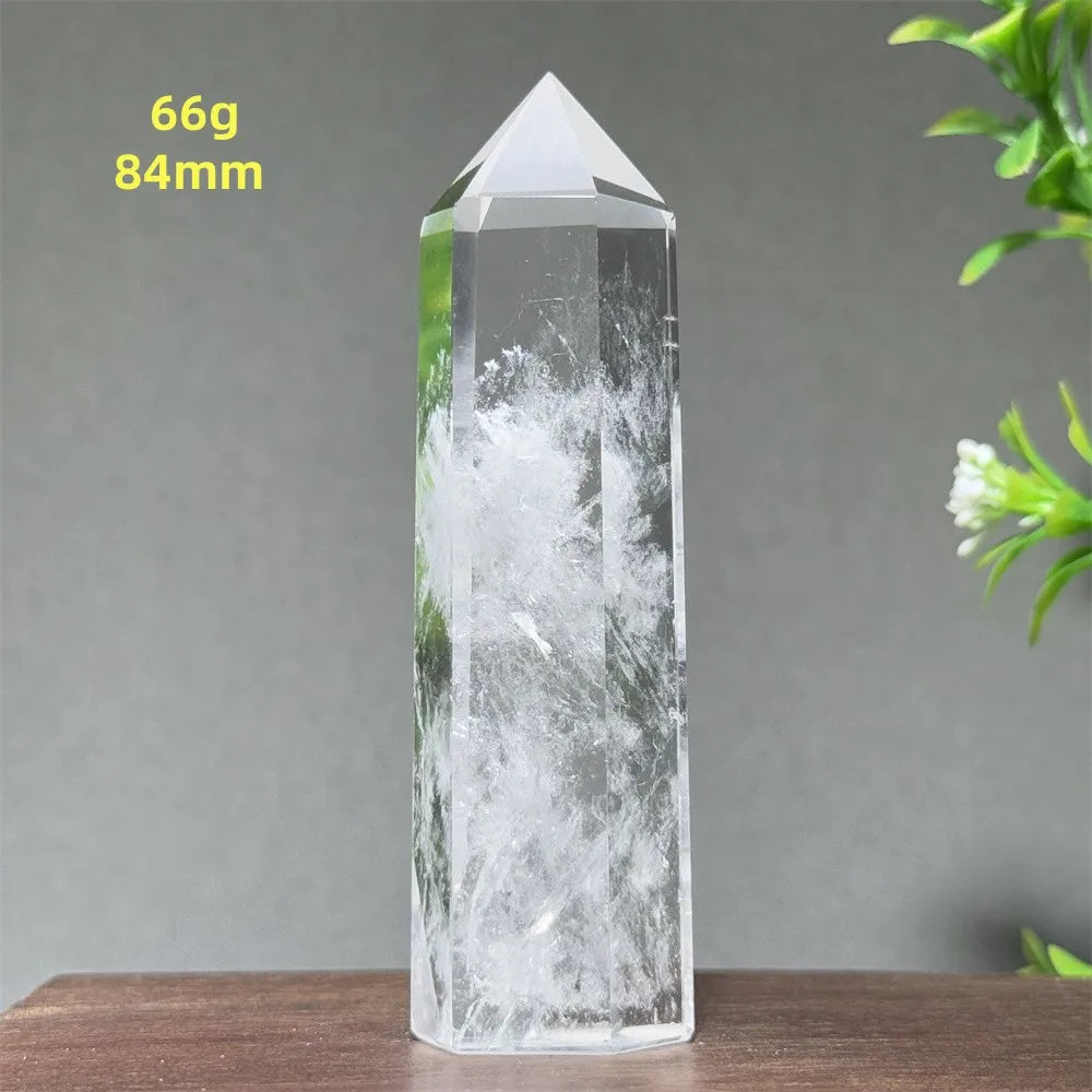 Natural Clear Quartz Crystal Obelisk