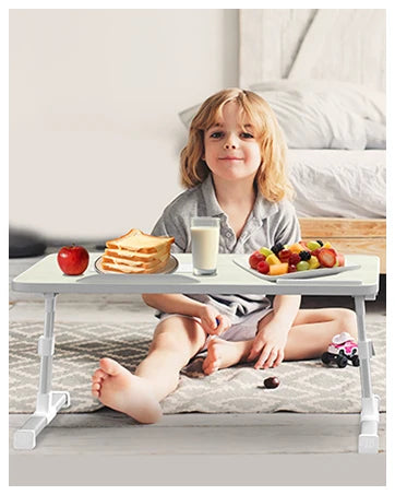 40x60cm Folding Laptop Table – Portable Desk with USB Light, Fan & Cup Holder: