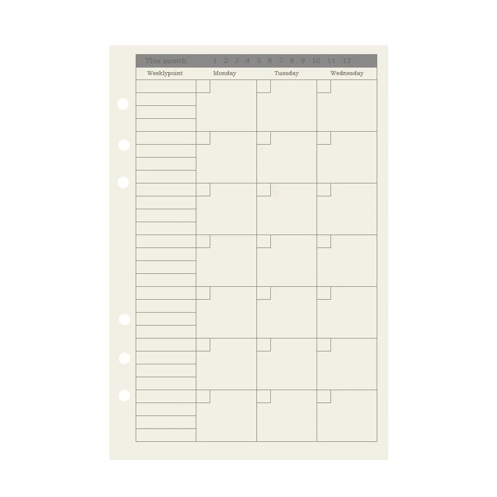 Loose Leaf Notebook Refill Paper Set