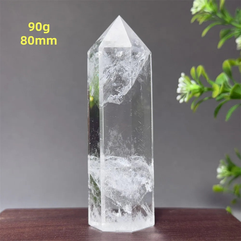 Natural Clear Quartz Crystal Obelisk