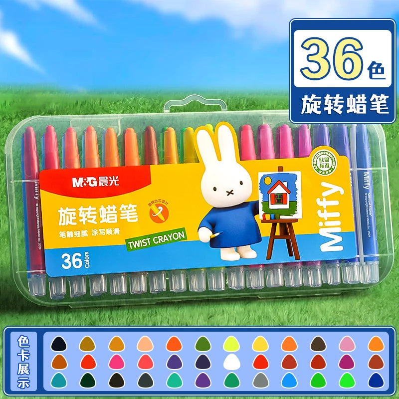 M&G Swivel Crayons & Watercolor Pencil Set: