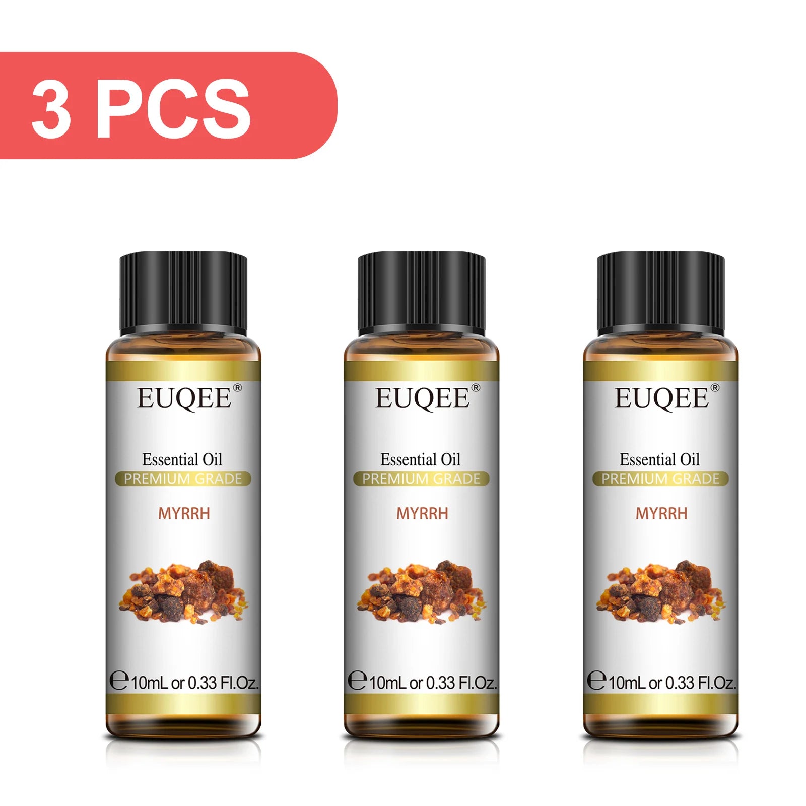 EUQEE 3-Piece Essential Oil Set, 10ml