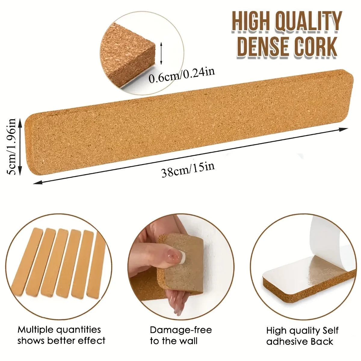 Self-Adhesive Cork Board Strips