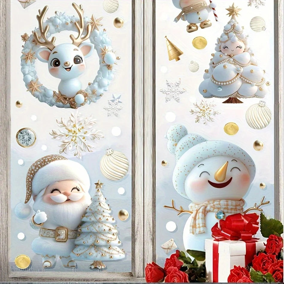 Reusable Christmas Window Stickers – 9 Sheets