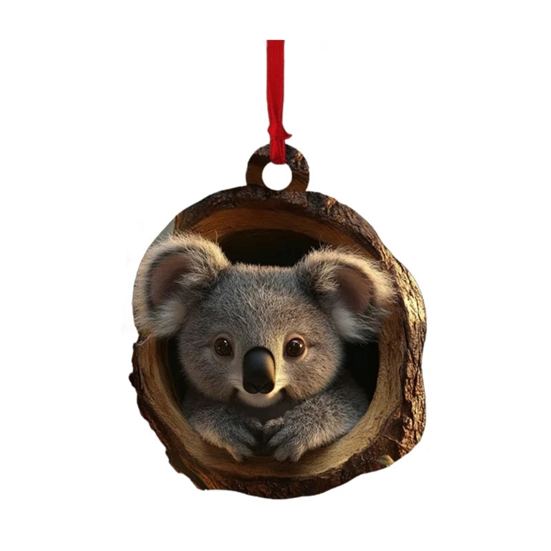 Acrylic Owl Christmas Tree Ornament