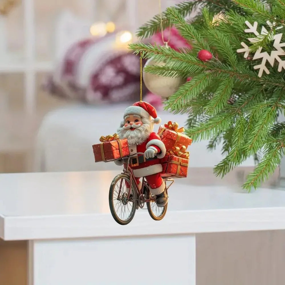 2D Santa Claus Christmas Ornament
