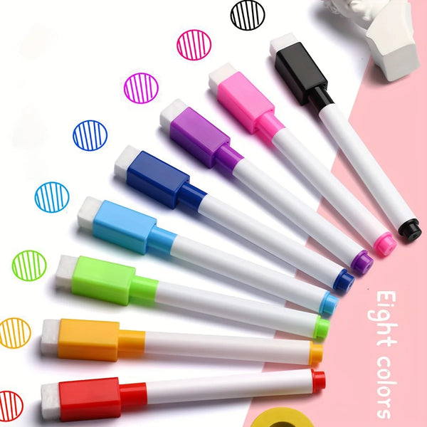 8PCS Bullet Tip Whiteboard Markers