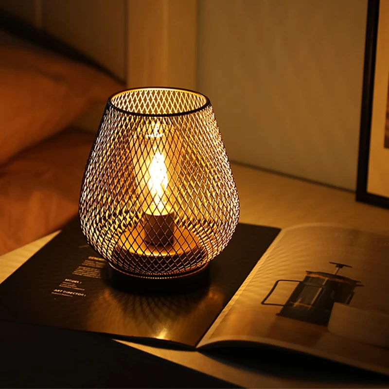 Nordic Metal Cage LED Candle Lantern