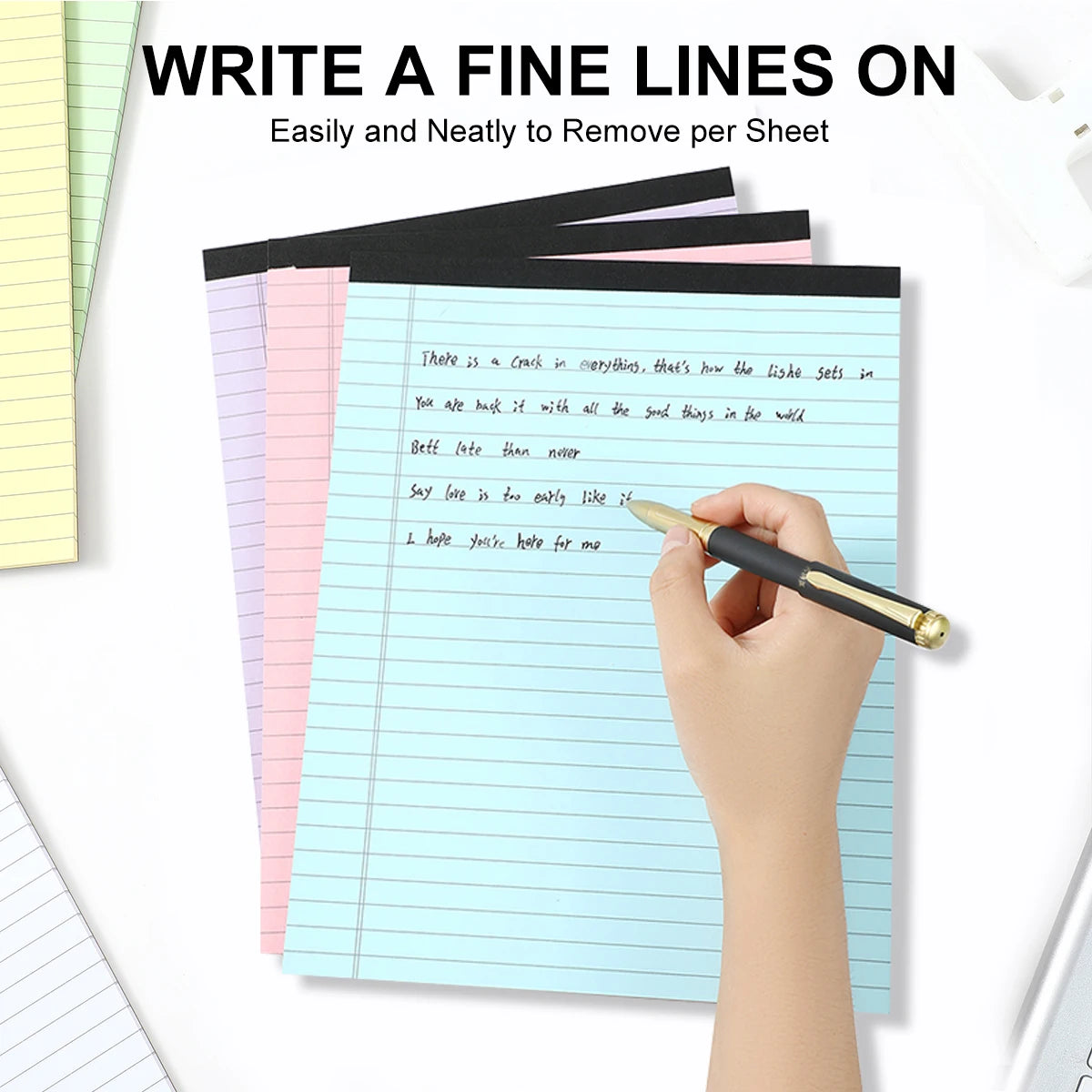 Legal Pads 8.5x11 Wide Ruled – 40 Sheets