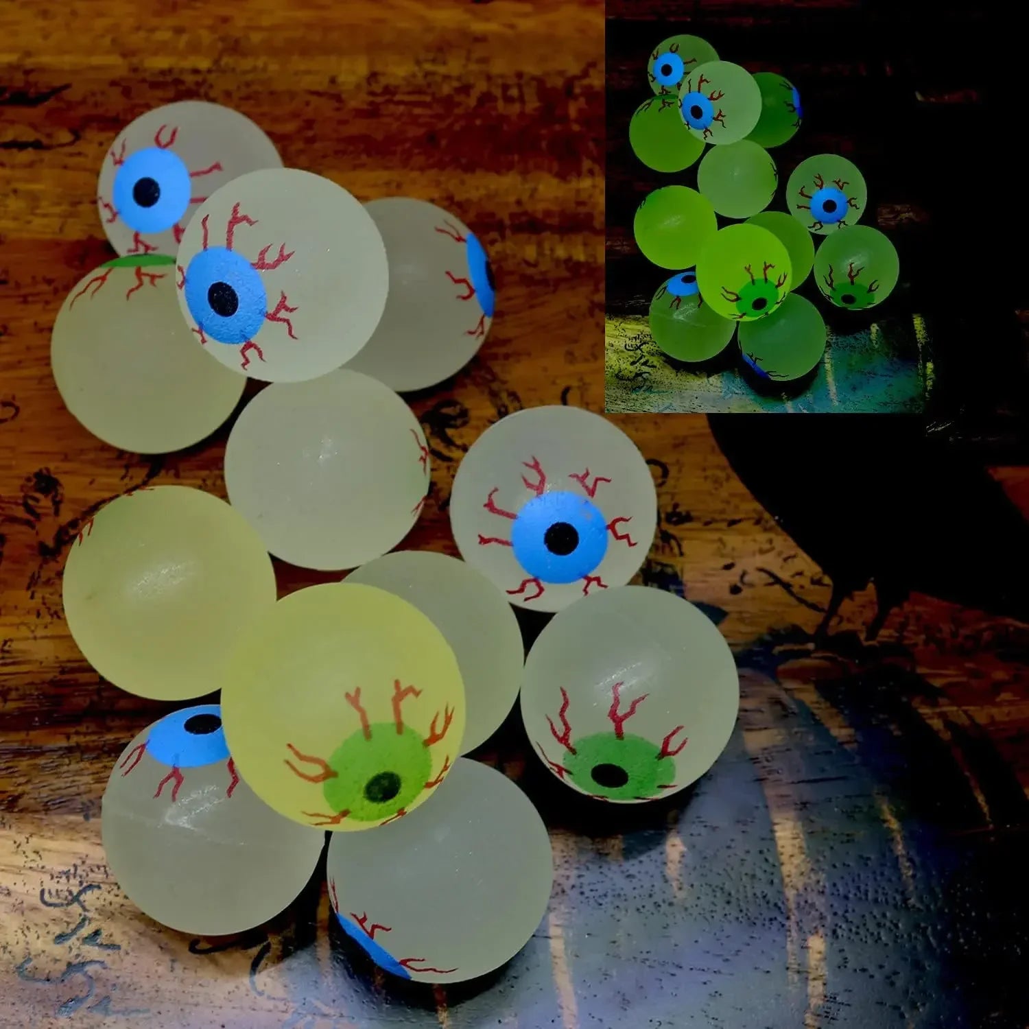 Glow in the Dark Eyeball Bouncy Balls