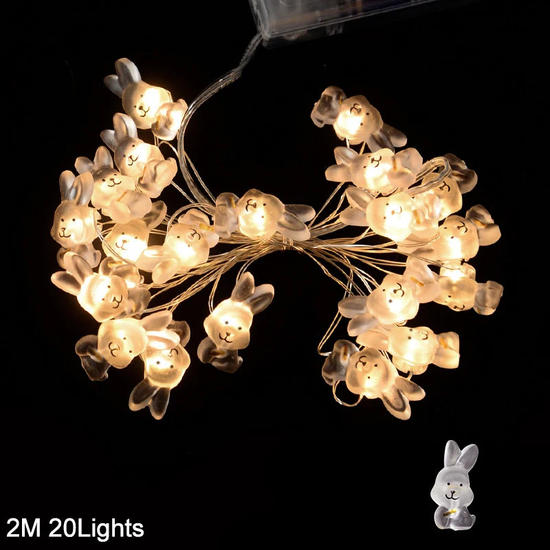 Easter Rabbit & Chick LED String Lights