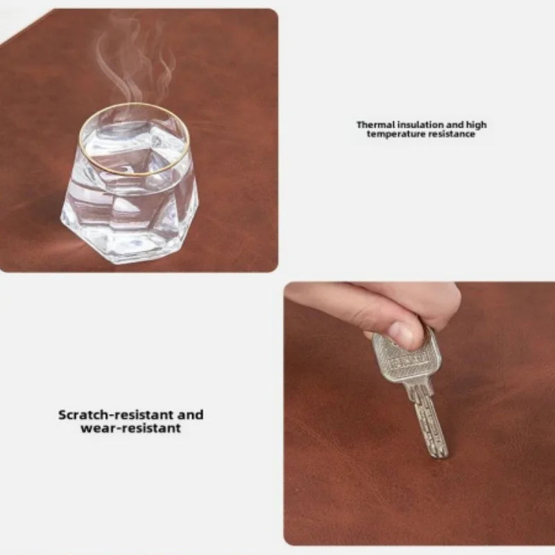 Waterproof PU Leather Desk Mat & Mouse Pad