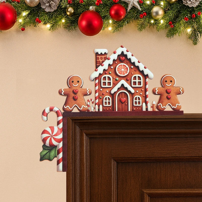 Merry Christmas Wooden Door Frame Ornament