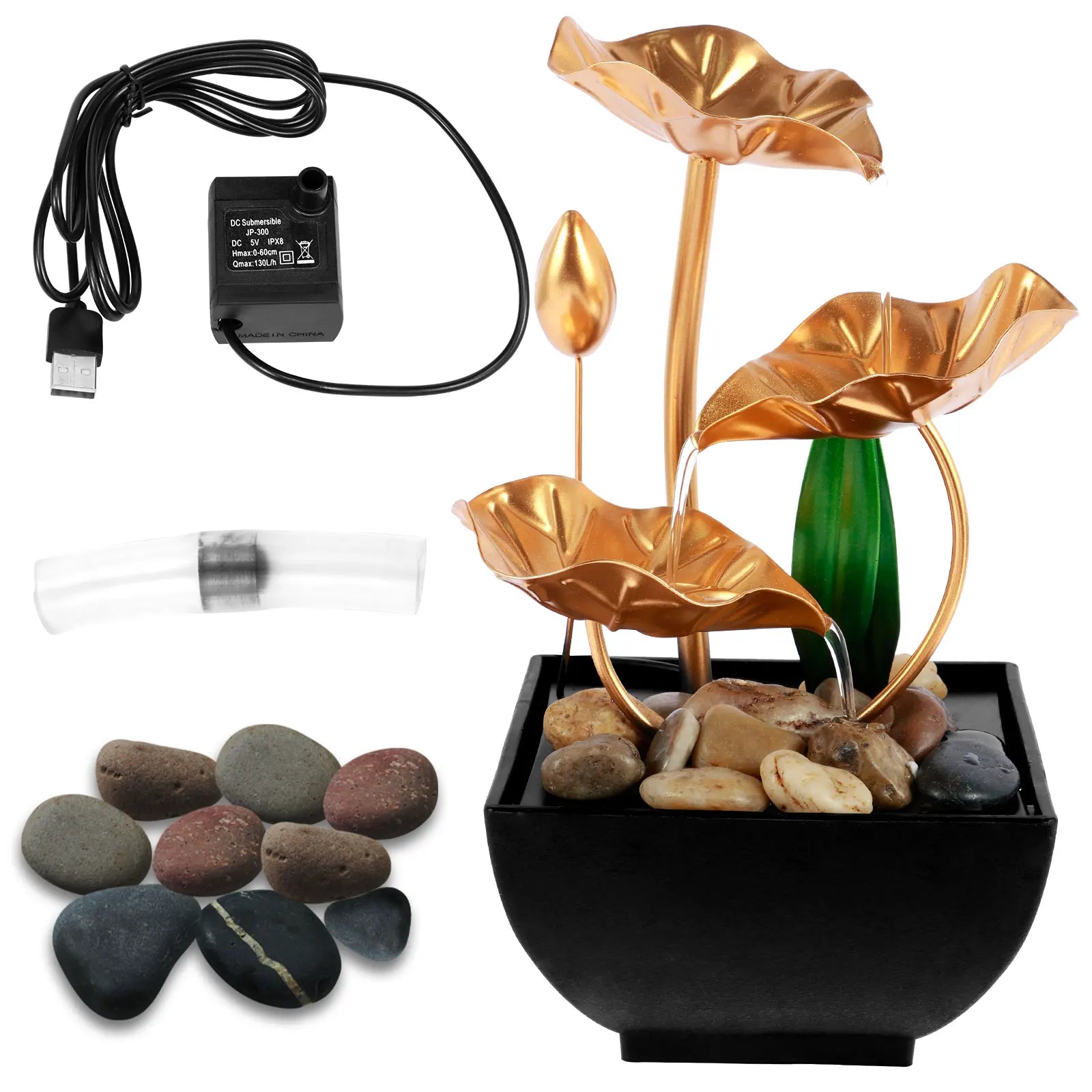 LED Tabletop Flowing Water Fountain