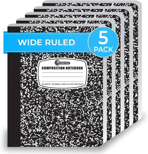 5 Pack Composition Notebooks