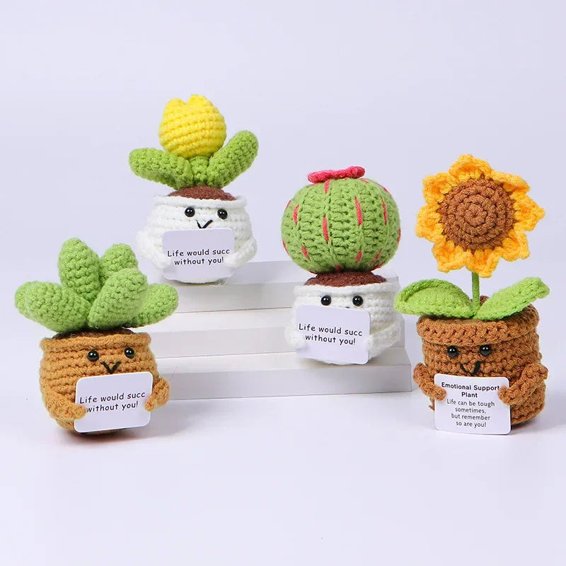 Positive Crochet Doll with Affirmation Card