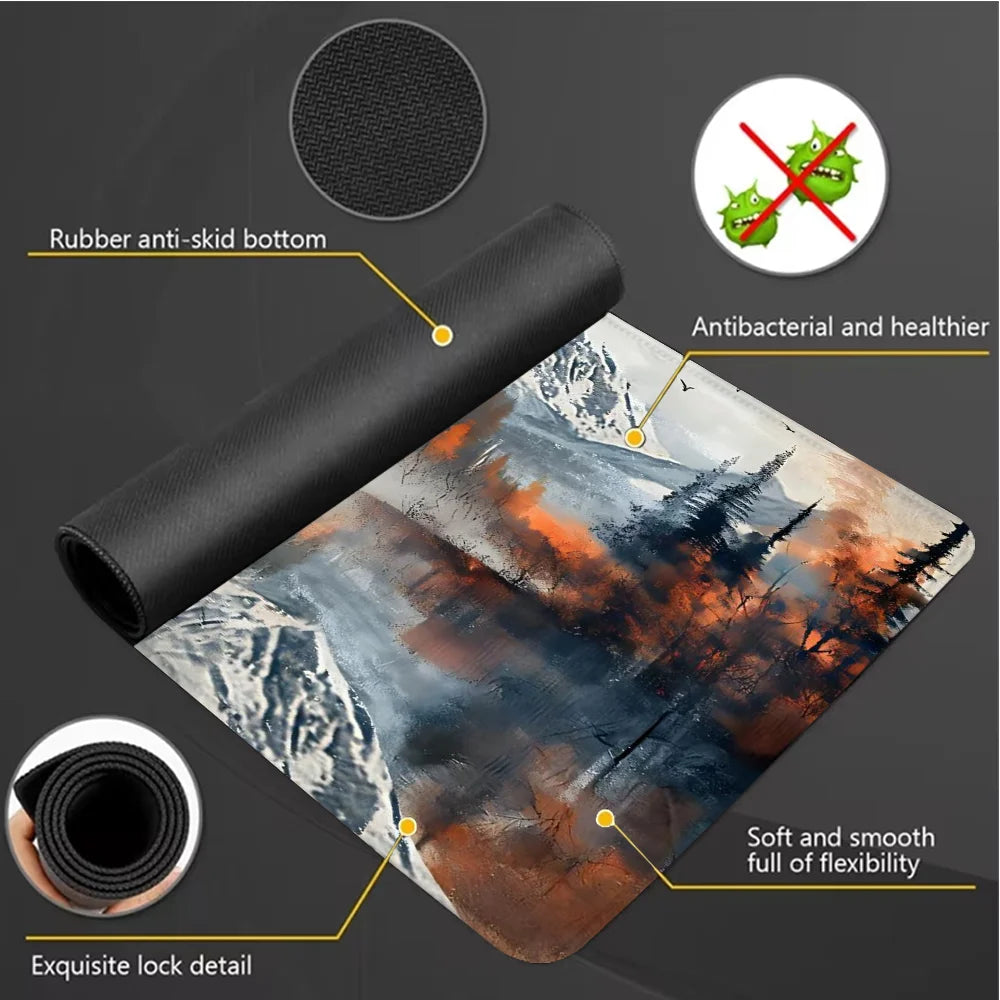 Mystery Wolf Aesthetic Desk Mat