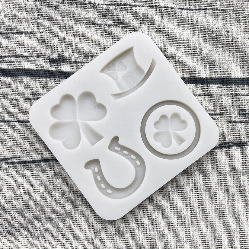 St. Patrick's Day Clover & Horseshoe Silicone Mold