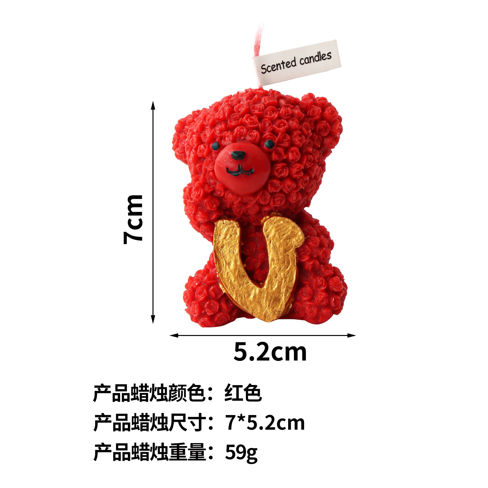 3D LOVE Teddy Bear Scented Candle