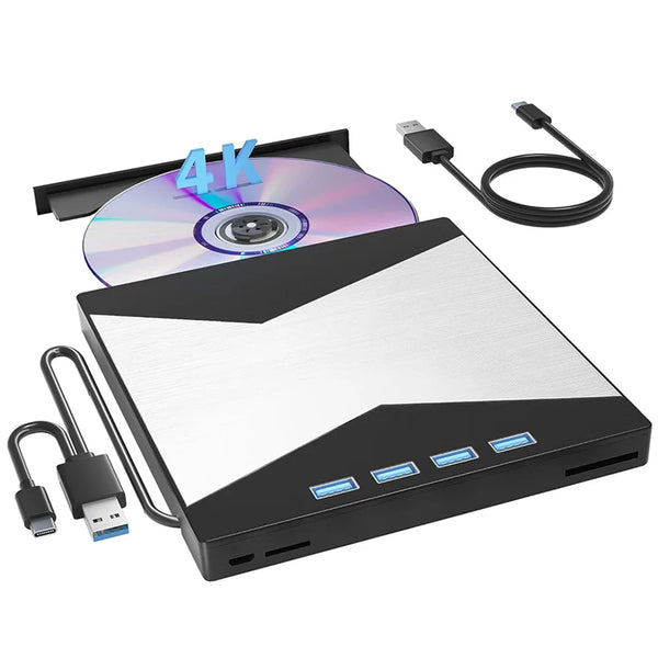 External 4K Blu-ray Drive USB 3.0 with SD/TF Ports