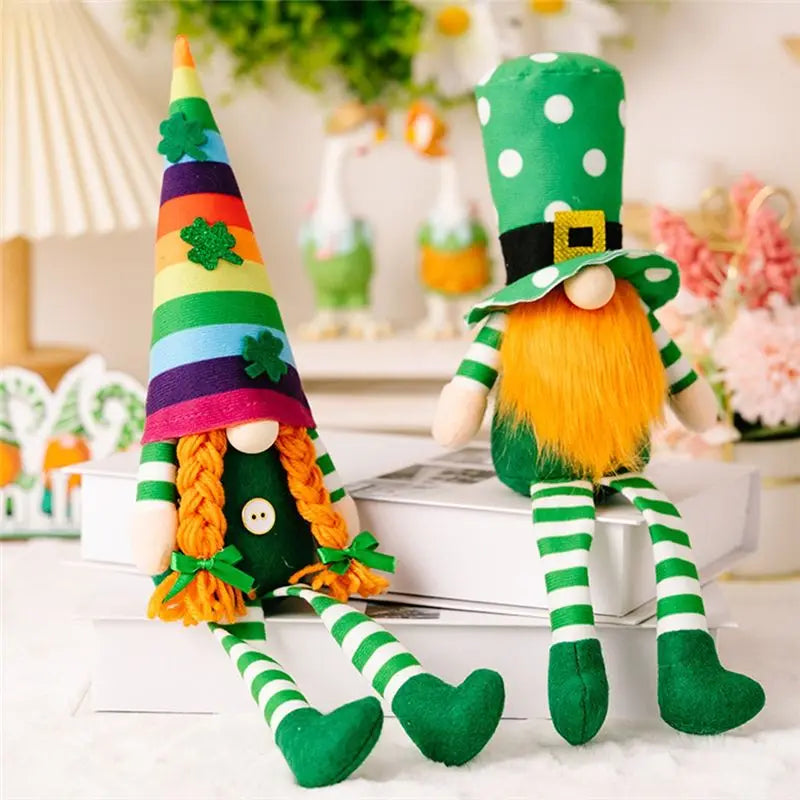 St. Patrick's Day Plush Gnome Table Decor