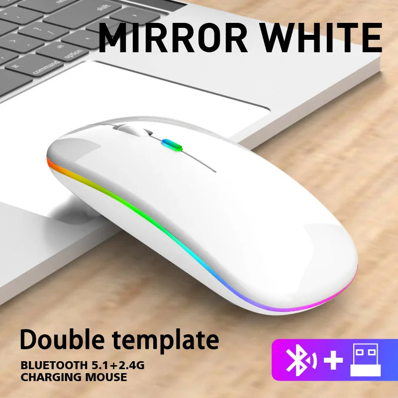 Dual-Mode Wireless RGB Mouse – Bluetooth & 2.4GHz