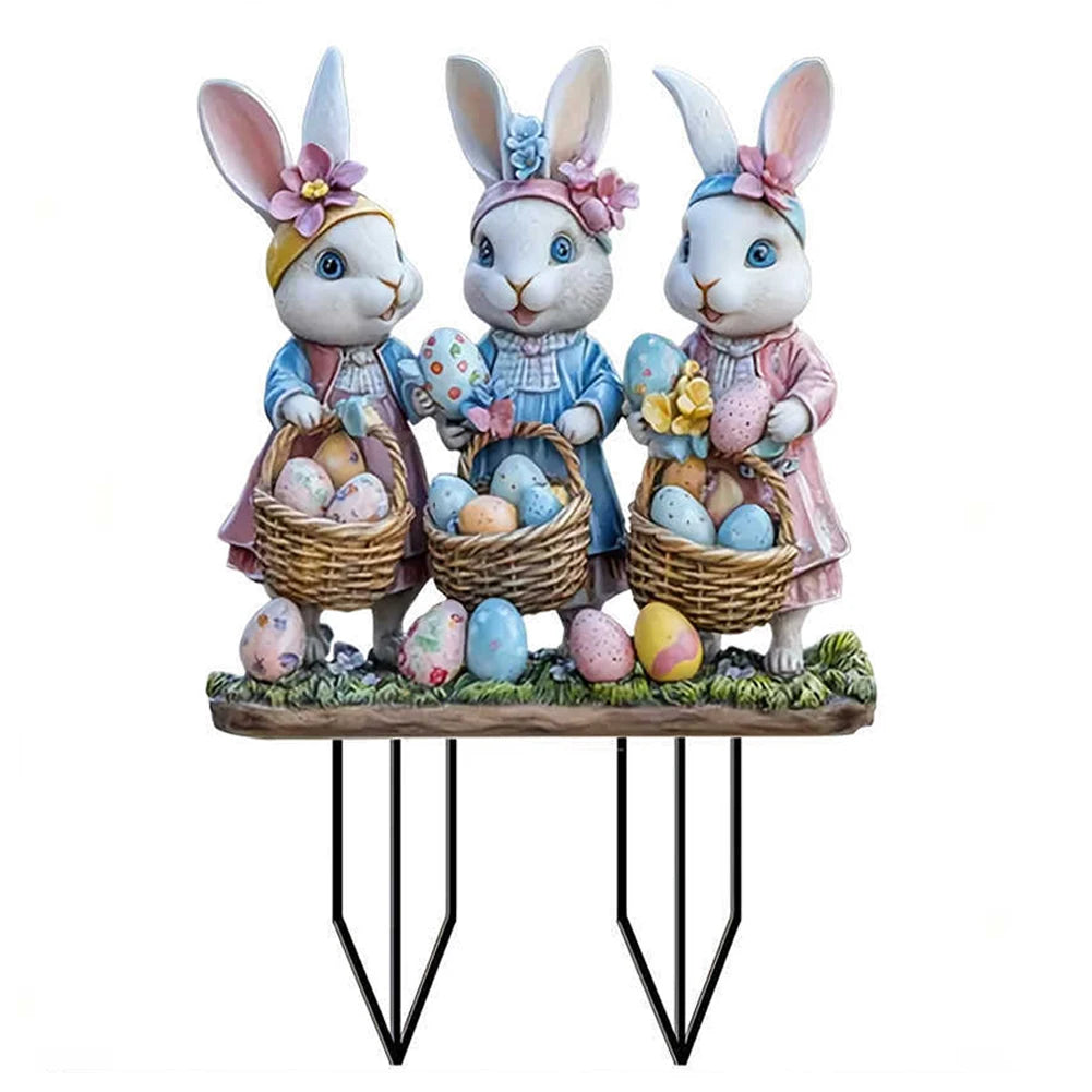 Easter Bunny Acrylic Garden Stake