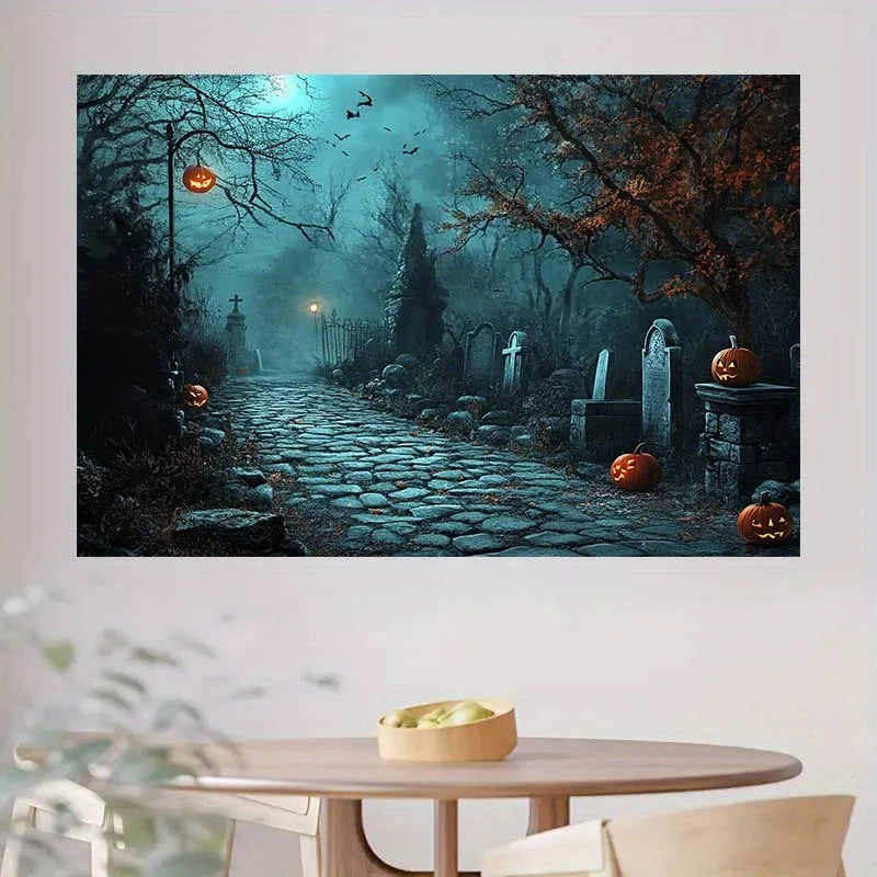 Halloween Cemetery Tapestry