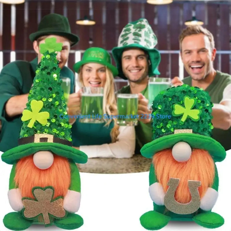 St. Patrick's Day Gnome Plush Decor
