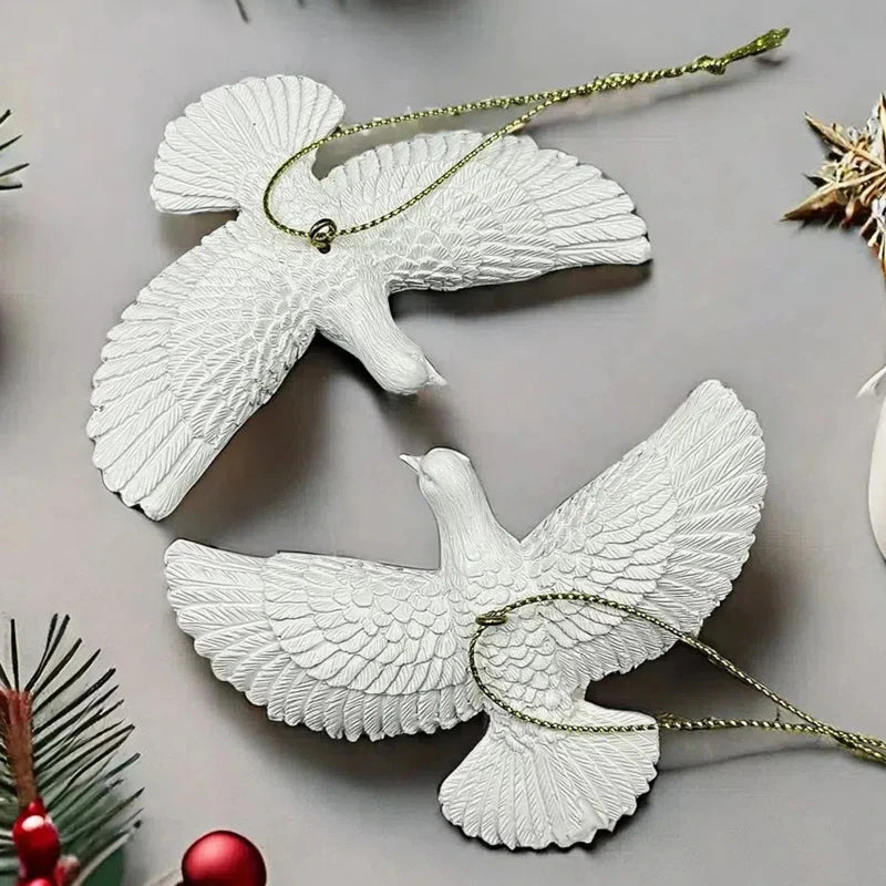 Friendship Doves Resin Christmas Ornament