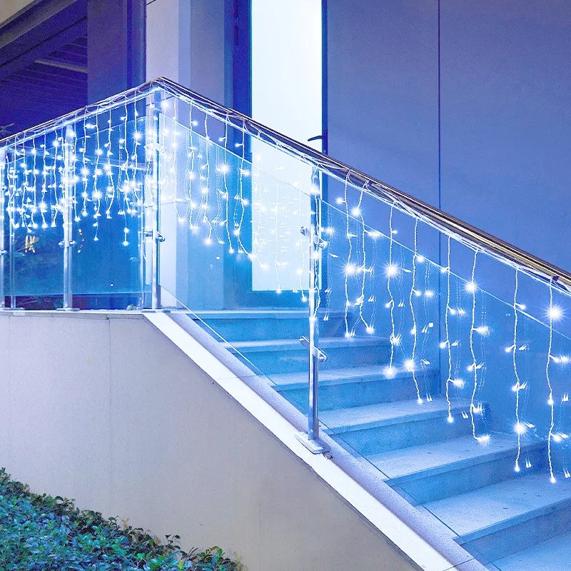 LED Icicle Christmas String Lights