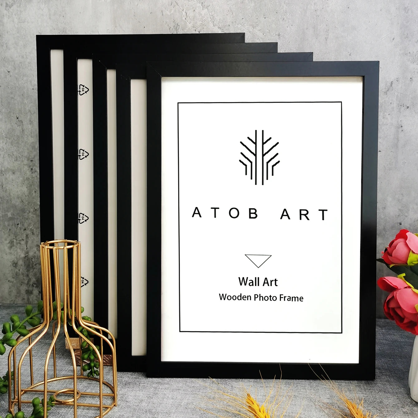5PCS Wooden Photo Frame Set