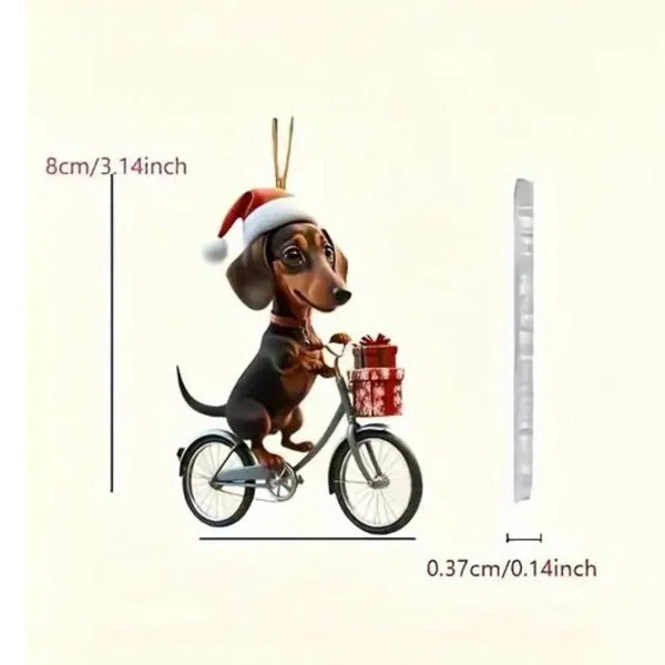 Acrylic Dachshund Christmas Ornament