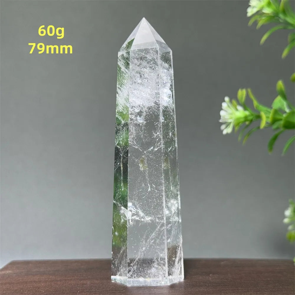 Natural Clear Quartz Crystal Obelisk