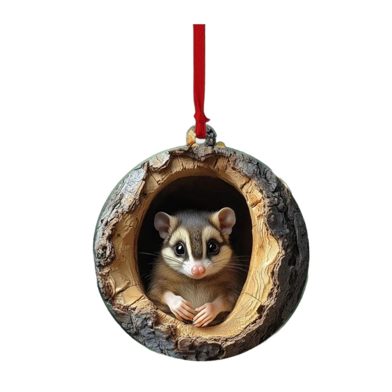 Acrylic Owl Christmas Tree Ornament