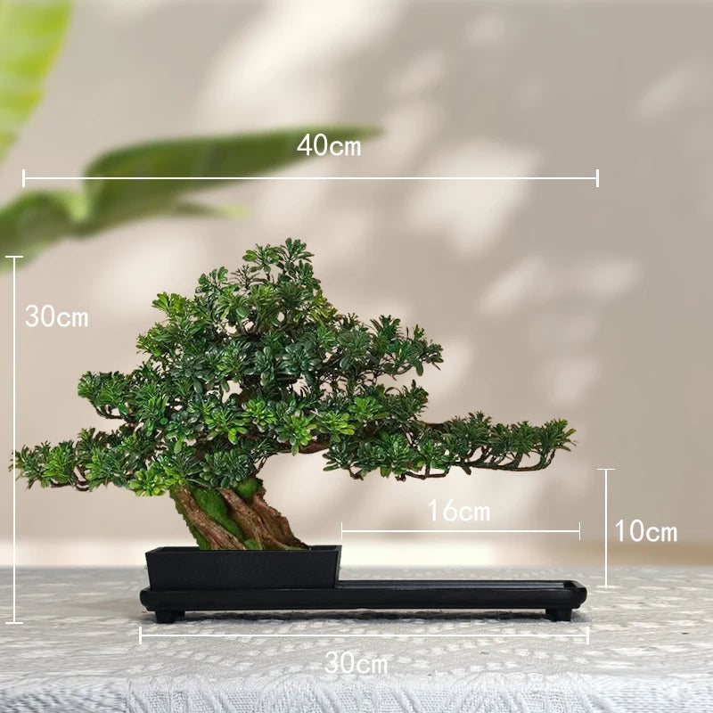 Simulated Welcome Pine Bonsai Ornament