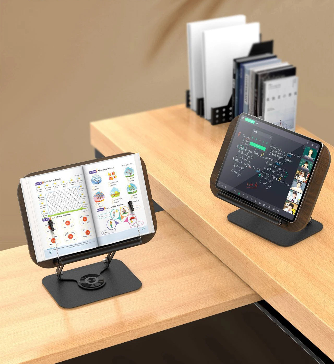 Adjustable 360° Swivel Book Stand