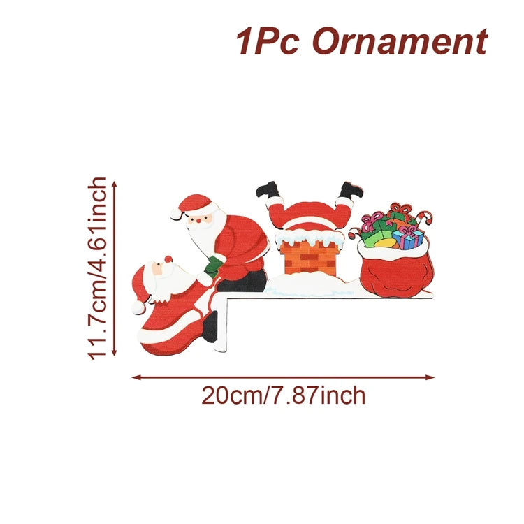 Merry Christmas Wooden Door Frame Ornament