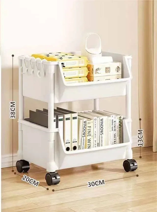 Plastic Rolling Utility Cart with Handle