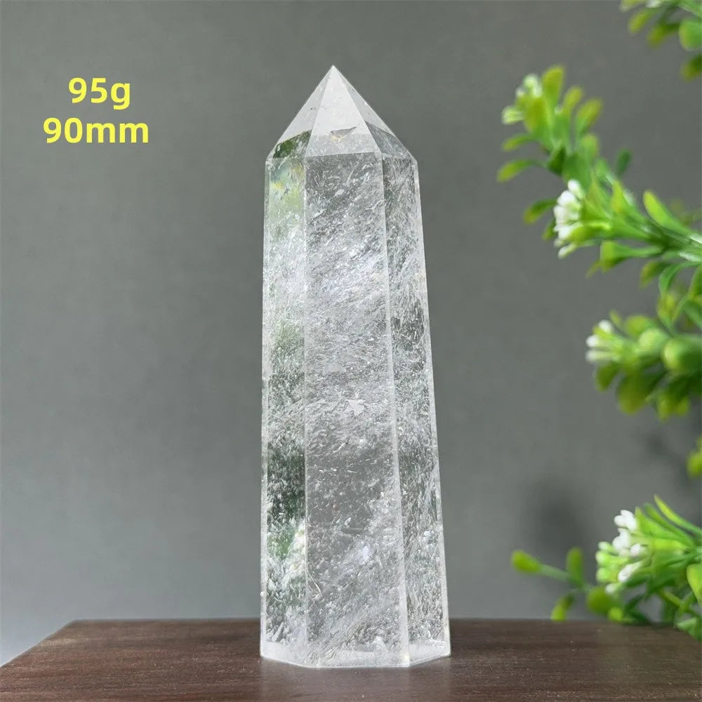 Natural Clear Quartz Crystal Obelisk