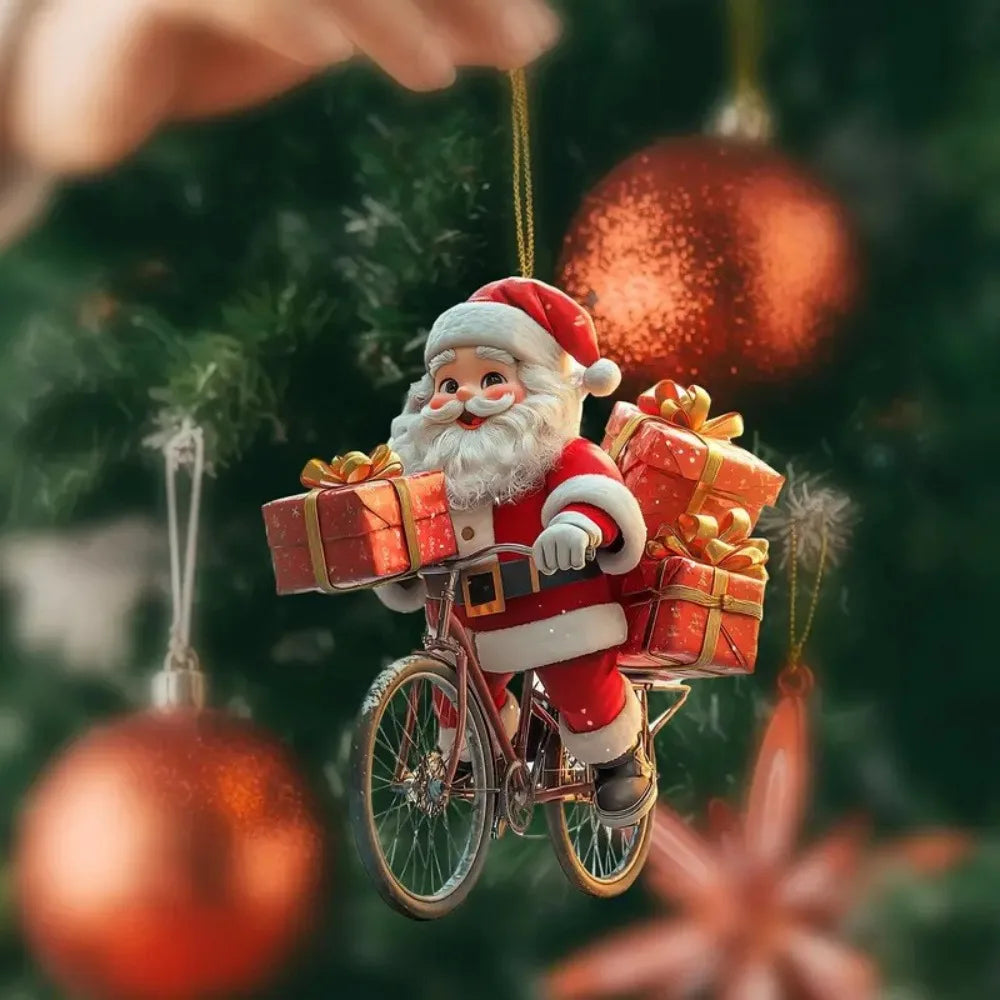2D Santa Claus Christmas Ornament