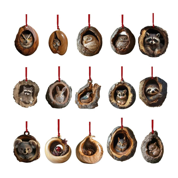 Acrylic Owl Christmas Tree Ornament