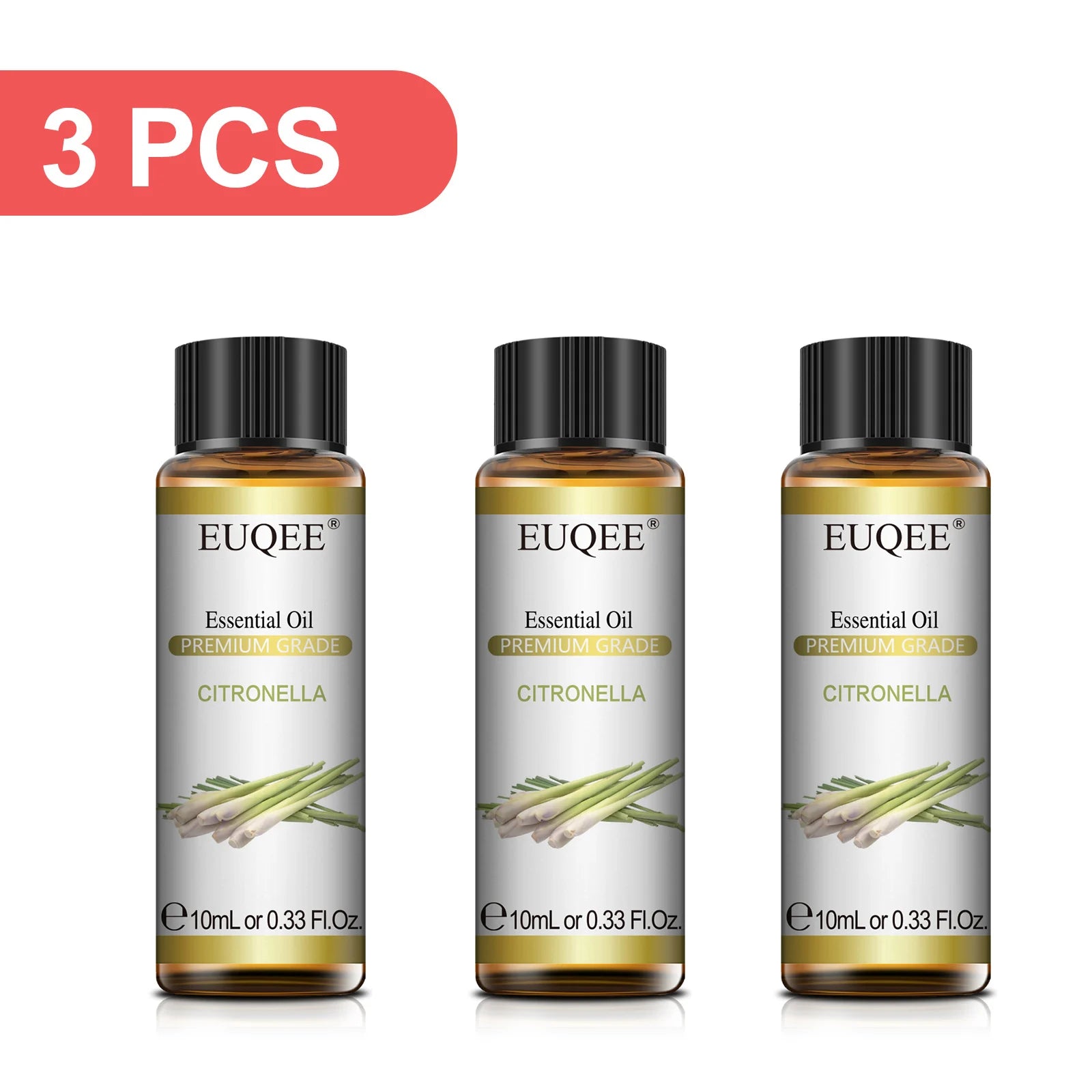 EUQEE 3-Piece Essential Oil Set, 10ml